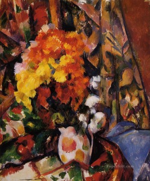 Flores Painting - Crisantemos Paul Cezanne Impresionismo Flores